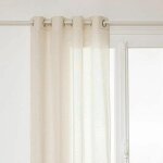 Rideau voilage � ?illets 'alla' 140x240cm beige lin