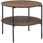 Atmosphera - table basse ronde kemi en placage noyer & métal d63, 2cm créateur d'intérieur Atmosphera - table basse ronde kemi en placage noyer & métal d63, 2cm créateur d'intérieur
