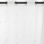 Atmosphera - voilage toiles brodes h240cm blanc crateur d'intrieur