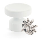 L'attachante - kit de fixation : vis placo longueur 16 mm alu + grande pat�re concave blanc