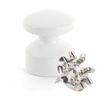 L'attachante - kit de fixation : vis placo longueur 16 mm alu + petite pat�re convexe blanc