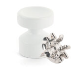 L'attachante - kit de fixation : vis placo longueur 20 mm alu + petite pat�re concave blanc