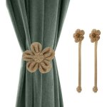 Attaches magn�tiques pour rideaux de fen�tre, 2 pi�ces simples et �l�gantes, tournesol d�coratif, cordon ...