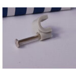 Attaches pontet � clouer � 5mm (boite de 100) cavalier gris pour fixation de gaines, tubes et cables ...