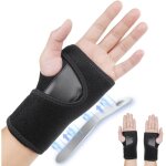Attelle de poignet ajustable avec stabilisateur m�tallique amovible, bandage �lastique respirant pour ...