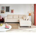 Bestmobilier - aubepine - canap d'angle rversible 5 places - convertible avec coffre - en velours ctel ...