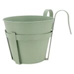 Cache - pot rebord de fentre en mtal kaki