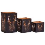 Aubry gaspard - photophore carr tte de cerf (lot de 3)
