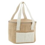Sac lunch isotherme en jute naturel 22x16x17 Sac lunch isotherme en jute naturel 22x16x17