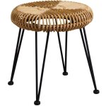 Aubry gaspard - tabouret soleil en rotin naturel Aubry gaspard - tabouret soleil en rotin naturel