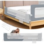 Aufun barrière de lit, barrière de protection de lit portable, 150 cm, barrière de lit pliable pour enfants, ... Aufun barrière de lit, barrière de protection de lit portable, 150 cm, barrière de lit pliable pour enfants, ...