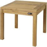 August table d'appoint, marron - 50 x 50 x 45 cm table d'appoint, forme carre, 100 % teck, pour le jardin, ...