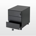 Aum world - caisson de bureau 3 tiroirs mtallique, rangement scuris, verrouillage centralis, tiroirs ...