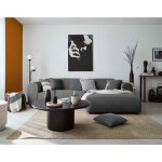 Lisa design - aumance - canap� d'angle droit 4 places - en velours c�tel� - gris fonc�