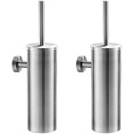Auralum max 2pcs porte brosse de toilette wc en acier inoxydable avec support wc mural imperm�able pour ...