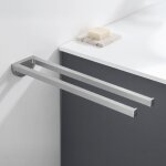 Auralum max - porte serviettes mural en acier inox double barres porte - serviettes 40cm pour salle de ...
