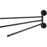 Auralum max - porte serviette pivotant avec 3 barres de 40cm porte - serviette mural en acier inox pour ...