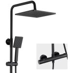 Auralum max - systme de douche avec thermostat 38 c mlangeur de douche douche  effet pluie set de ...