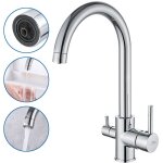 Auralum robinet de cuisine 3 voies, mitigeur 3 voies cuisine pivotant à 360°, robinetterie cuisine eau ... Auralum robinet de cuisine 3 voies, mitigeur 3 voies cuisine pivotant à 360°, robinetterie cuisine eau ...