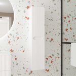 Aurlane - colonne de salle de bain blanc neige suspendu - hauteur 120 cm - 2 portes - leon Aurlane - colonne de salle de bain blanc neige suspendu - hauteur 120 cm - 2 portes - leon
