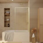 Aurlane - pare baignoire rabattable 80x140cm - profil or dor bross - verre tremp ondul 5mm