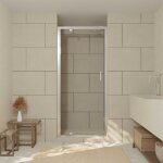 Aurlane - porte de douche pivotante - 80x200 cm - profil�s chrome - verre tremp� 6 mm - chromed crush ...