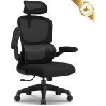 Authmic - chaise de bureau inclinable, rglable en hauteur, fauteuil de bureau avec accoudoir pliable, ...