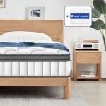 Authmic - matelas 140x200, matelas ressorts, 7 zones conception, matelas avec drap - housse, mousse  ...