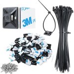 Auto adh�sif 50 pi�ces noir embases adhesive pour attache de cable, base de serre - c�ble de auto - adh�sives( ...
