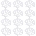 Autocollants antid�rapants pour baignoire en forme de coquille (blanc), 12 pi�ces