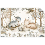 Autocollant film tableaux pour enfants pour chambre dinosaures montagnes for�t verte 90x60