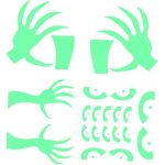 Autocollant mural lumineux de maison hant�e - parfaitement int�gr� � la sc�ne effrayante de la f�te d&39hallow ...