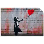 Autocollant mural singe avec un ballon banksy street art 45x30