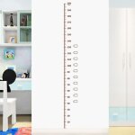Autocollants muraux toise croissance amovible chambre enfant salon facile repositionnable