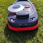 Autocollants aux yeux pour robot tondeuse � gazon ? autocollants r�sistants aux intemp�ries, d�coration ...