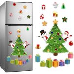 Autocollant de rfrigrateur de corps de dessin anim de nol, dcoration visuelle 3d, dcoration magntique ...