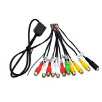 Autoradio st�r�o rca sortie c�ble fil adaptateur aux - in subwoofer / amplificateur 3. 5mm 20 broches ...