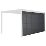 Auvent 4m aluminium et textil�ne pour pergola bioclimatique anthracite palace