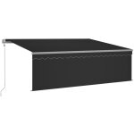 Jinlefu - auvent automatique rtractable avec store 4x3 m anthracite vidaxl