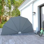 Auvent lat�ral pliable de terrasse - store lat�ral de balcon - paravent d'ext�rieur gris 160 cm 986557 ...