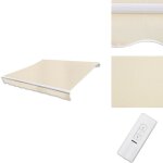 Vidaxl - auvent pliable motoris 400 cm crme - store exterieur - auvent pliable - parasol mural - protection ...