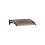 Auvent porte avant auvent pupitre auvent en polycarbonate, rsistant aux intempries, marron, 75x100cm ...