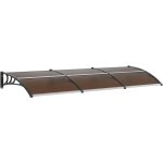 Auvent de porte d'entre 97x300 cm marquise de porte extrieure en polycarbonate marron auvent de fentres ...