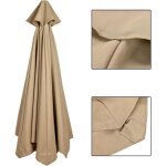 Auvent de rechange �pais et solide pour parasol de terrasse, 3 m, avec 8 baleines