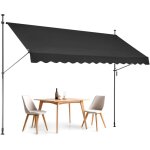 Mophorn - auvent de terrasse rtractable 138 x 47 po, manivelle manuelle, abri pare - soleil pour patio ...