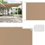 Vidaxl - auvent vertical taupe 140x420 cm tissu oxford - parasol - voile d'ombrage - �cran de balcon ...
