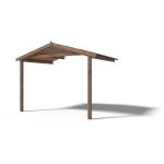 Altanka - avant - toit en bois 3x2m pour le chalet de jardin 3m, traité, marron Altanka - avant - toit en bois 3x2m pour le chalet de jardin 3m, traité, marron
