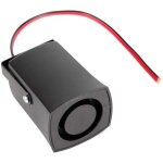 Avertisseur sonore de recul universel pour voiture, 12 v, 115 db, noir