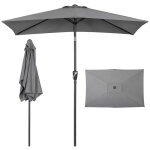 Avestar parasol droit rectangulaire inclinable, avec manivelle et r�glage de l'inclinaison, 212x134 cm, ...