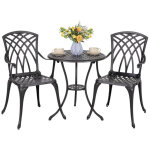 Avestar ensemble bistro 3 pi�ces, salon de jardin 2 personnes, ensemble table chaise jardin en aluminium, ...